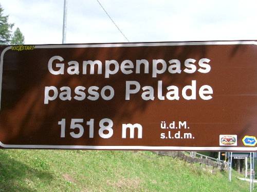Gampenjoch - 1518 m &uuml;.NN